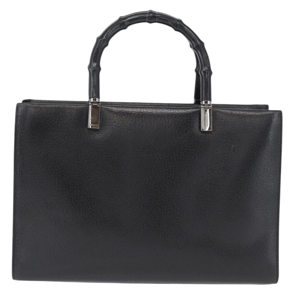 Gucci Vintage Bamboo Handle Leather Small